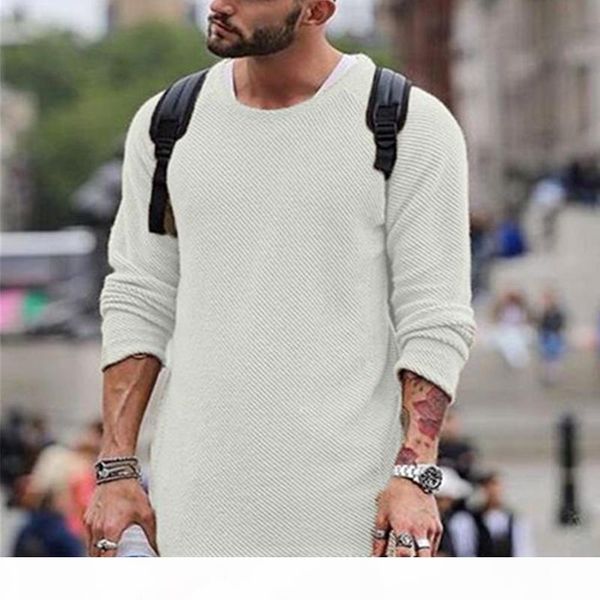 

new arrival men's sweater 2021 autumn winter slim solid sweater men casual pull jumper male brand clothing eu size, White;black