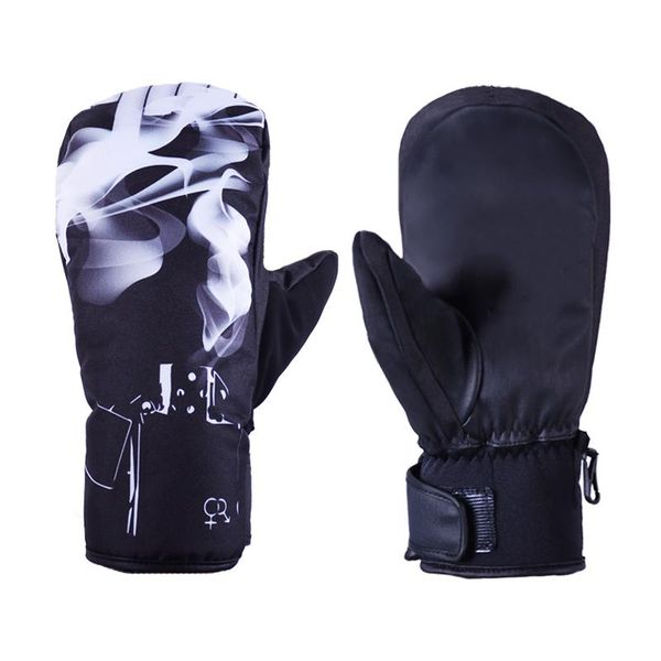 

лыжные перчатки зимы теплые и комфорт для сноуборда перчатки для открытый снегоходах горные лыжи спортивный водонепроницаемый ветрозащитный, Black