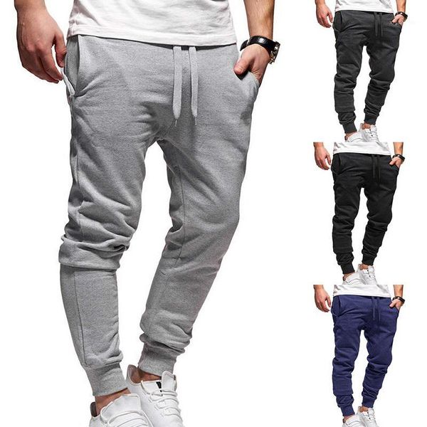 

new jogging pants men sports pants running trousers men gym cotton solid color sweatpants bodybuilding skinny1, Black