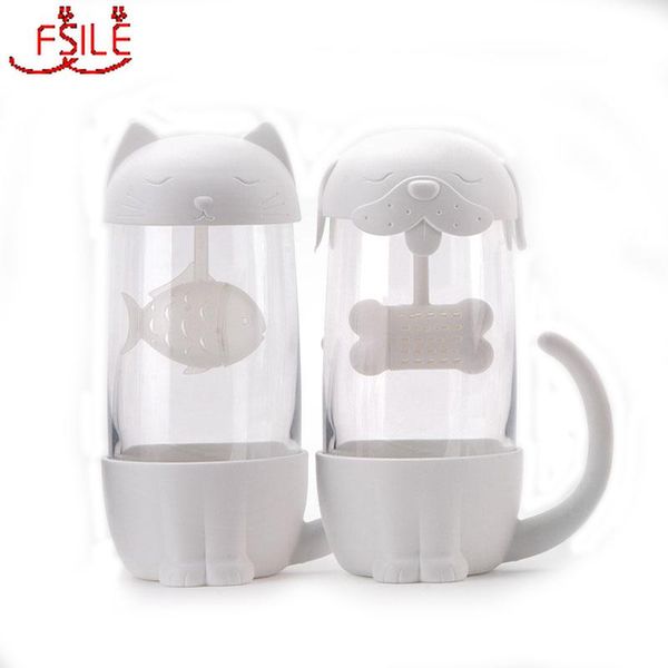 

tea filter 300ml for strainer teabags kitchen dog mug infuser tools grasses drinkware creative cat teapot coffee cup bbyinl packing2010