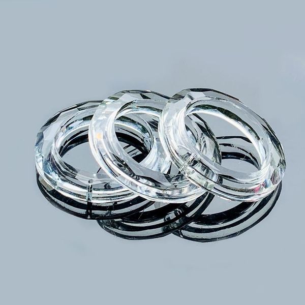 

2pcs 50mm clear ring circle crystals pendants glass suncatcher chandelier crystals prisms parts drops light ring accessories h jllbfv