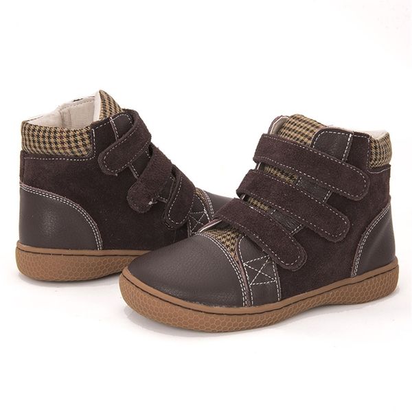 

genuine leather boots kids shoes big size barefoot kids shoes toddler girls boots boys ankle boots fexiable shoes size25-35 lj200826, Black;grey