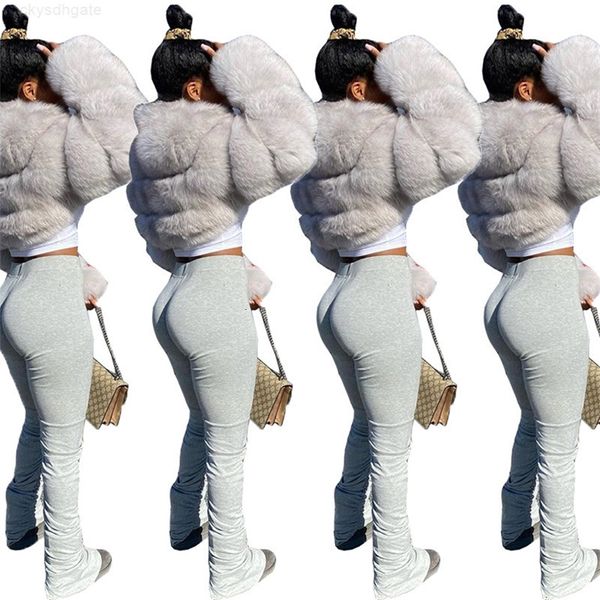 

factory0pbnjoggers ladies stacked pleated sweatpants flare high waist trousers split bell bottom pencil pants women clotheswew3, Black;white