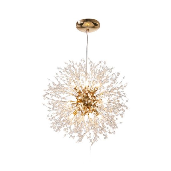

modern led crystal chandelier dandelion light pendant hanging lamp lighting for living diningroom decoration