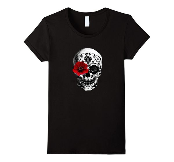 

new day of the dead sugar skull summer hiphop harajuku brand slim for lady fashion black style sport hooded sweatshirt hoodie t shirt
