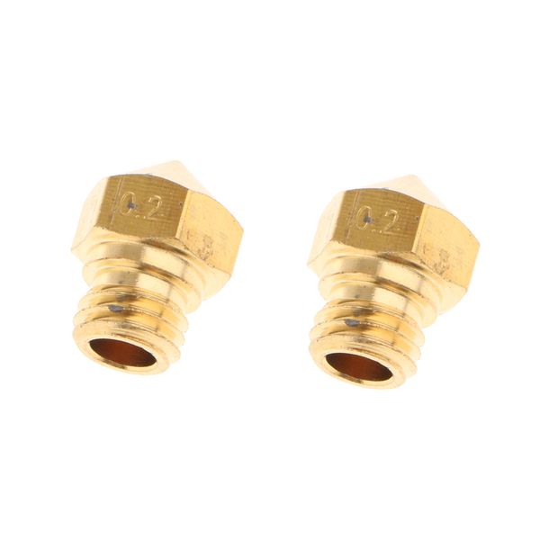 

2 pieces 0.2mm extruder brass nozzle for mk10 makerbot 1.75mm filament 3d printers