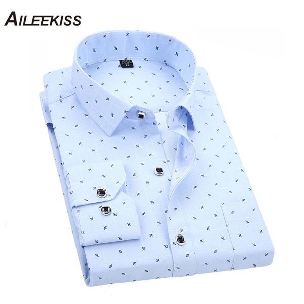 

shirt brand new arrival spring male printed casual chemise homme dress shirts long sleeves slim fit 4xl mens clothing xt609 y200107, White;black
