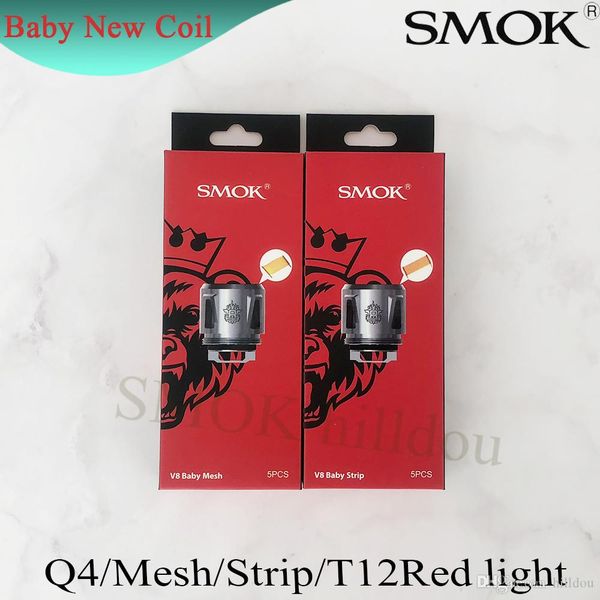 

Authentic SMOK TFV8 Baby New Beast Coil Head V8 Baby Q4 Mesh Strip T12 Light T12 0.15ohm Coils For TFV12 Baby Prince Tank