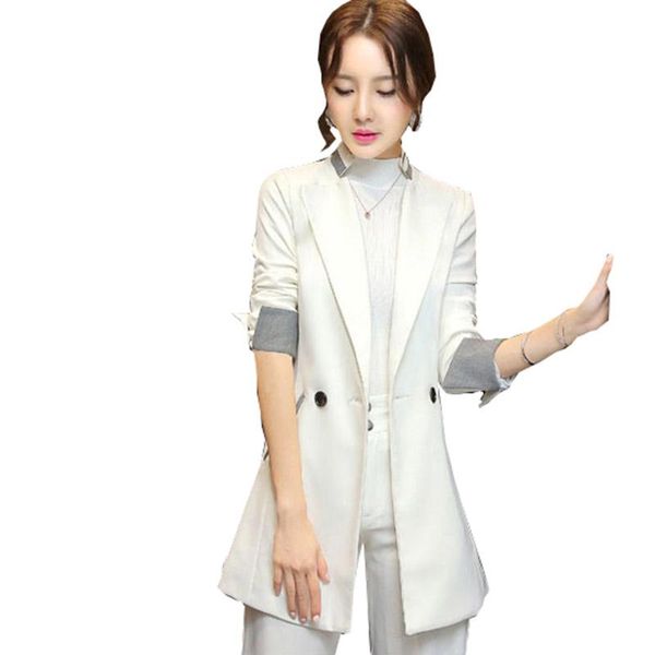 

2021 women small suit spring large size slim goddess jacket office professional female blazer womens elegant autumn ok221, White;black