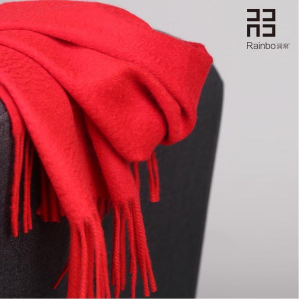 

pure color cashmere scarf autumn and winter men and women high-end light-colored gifts pure cashmere scarf, Blue;gray