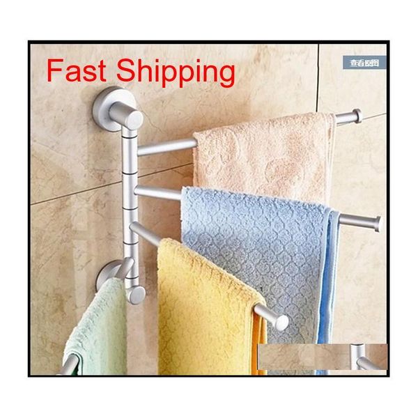

aluminium towel rack swivel bars rotary bar wall-mounted bath bathroom/kitchen towels holder hanger sets qylygv homes2011