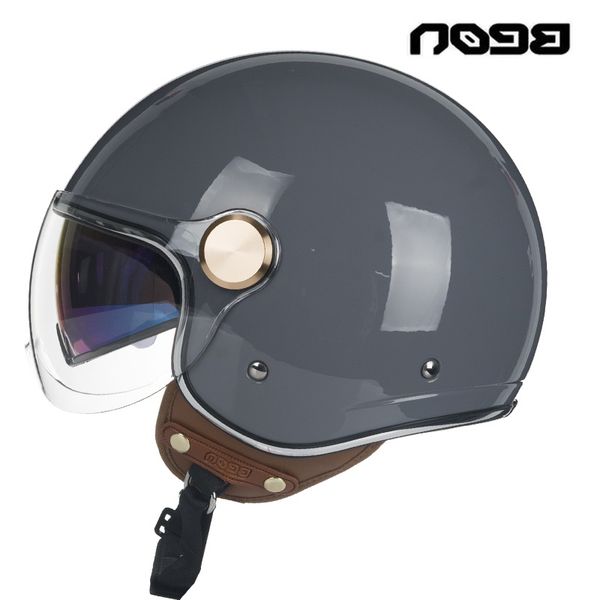 

2020 new design winter beon vintage motorcycle helmet open face retro classic sunvisor chopper cruiser half face pilot helmet motorbike