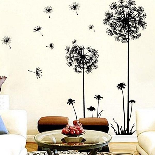 

wholesale- dandelion flower tree 2015 new living room bedroom backdrop home decor tree wall stickers home decor pegatinas de pared paredes1