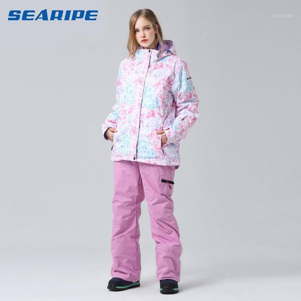 

skiing jackets 2021 searipe ski suit women snowboard female winter sport snowboarding set snow jacket pant1