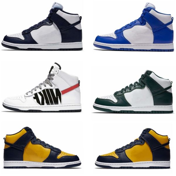 

fast ship 2020 new dunk high sp spartan green michigan villanova running shoes green black yellow men women sports