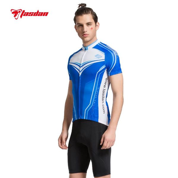 

tasdan custom men's short sleeve cycling sets cycling base layers clothing shorts bicycle cyclng bib shorts, Black;blue