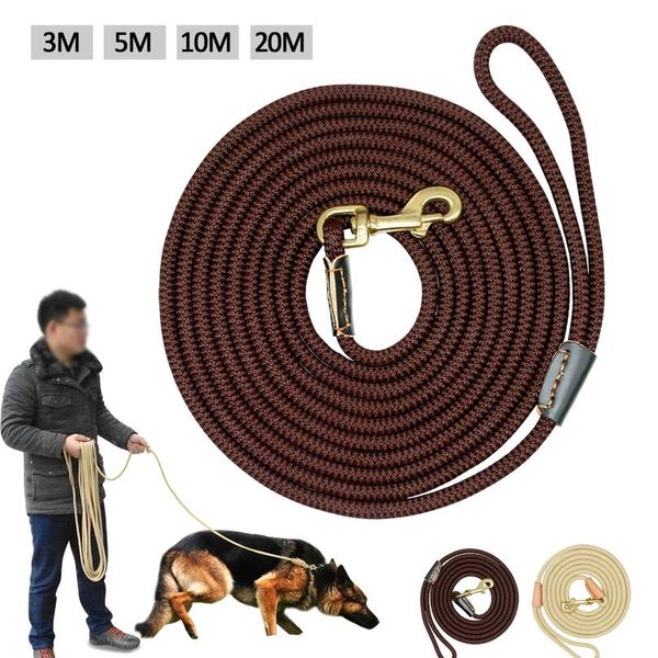 

durable dog tracking leash nylon long leads rope pet training walking leashes 5m 10m 20m for medium large dogs sqcbej