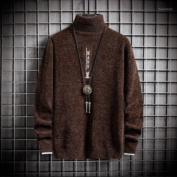 

turtleneck men's sweater with deer hip hop thick warm male knitwear new mens christmas sweaters and fashion winter pullover men1, White;black