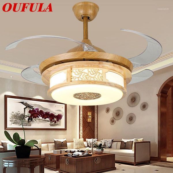 

electric fans outela modern ceiling fan lights lamps with remote control invisible blade suitable for dining room bedroom restaurant1
