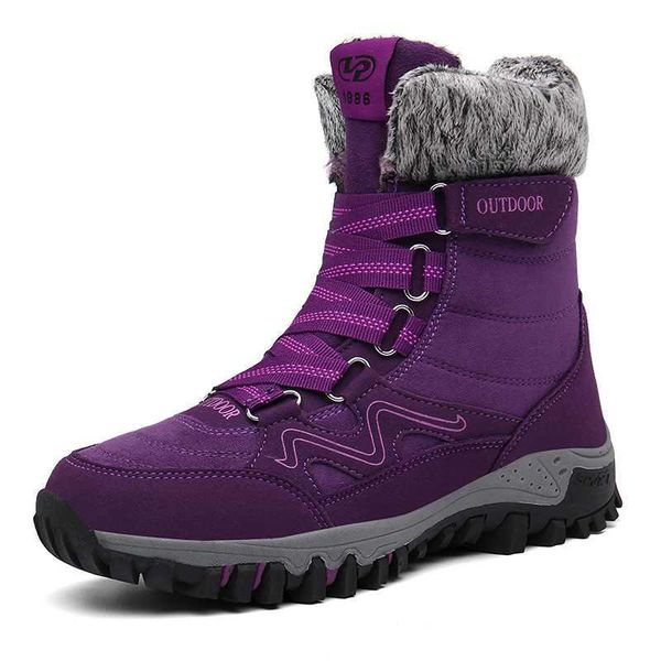 

boots men men's winter shoes fashion snow plus size sneakers ankle purple footwear, Black