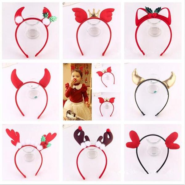 

headband deer antler devil horn cartoon hairbands kids adults hair party dress christmas halloween navidad1