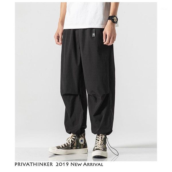 

streetwear casual pant 2019 summer mens sweatpants comfortable new fashion loose pants elasticity joggers trousers1, Black