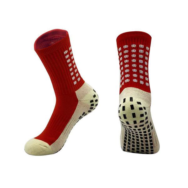 

autumn and winter mid tube rubber running socks towel bottom outdoor sports socks breathable anti slip football socks89, Black