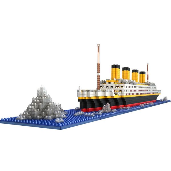 

blocks diy titanic model boat 1860pcs ship mini cruise assemble building block diamond classical brick kids toys for children