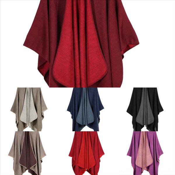 

1rc новая высокая мода сплошной цветные дамы кашемировые шарфы женские весной осень зима утолщение шарфа высококачественный шарф шлс и шарфы, Black