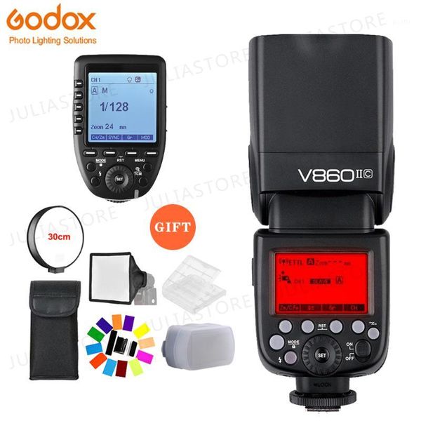 

godox v860ii gn60 i-ttl hss 1/8000s speedlite flash w/ li-ion battery + xpro flash transmitter for fuji1