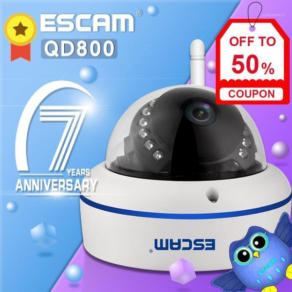 

escam speed qd800 wifi ip camera full hd 1080p 2mp onvif ip66 dome infrared waterproof day/night vision motion detection camera1