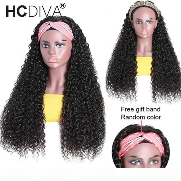 

middle part lace wig kinky curly brazilian remy human hair wig for black women 12--28inch handband 150% u part clip in, Black;brown