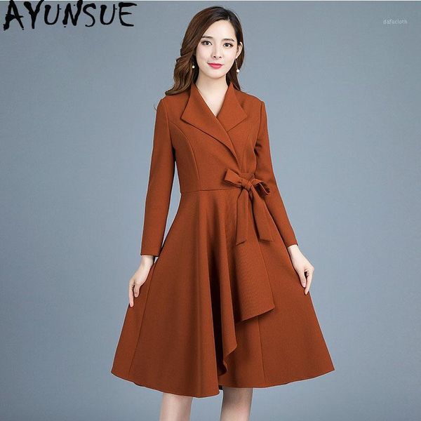

women's windbreaker vogue office lady trench coat for women korean long coat spring 2020 women clothes outerwear zt19721, Tan;black