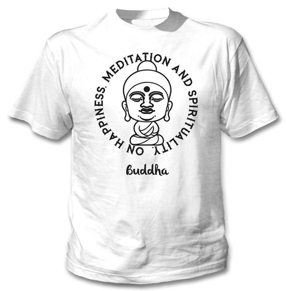 

2019 buddha meditation - new cotton white tshirt sport hooded sweatshirt hoodie