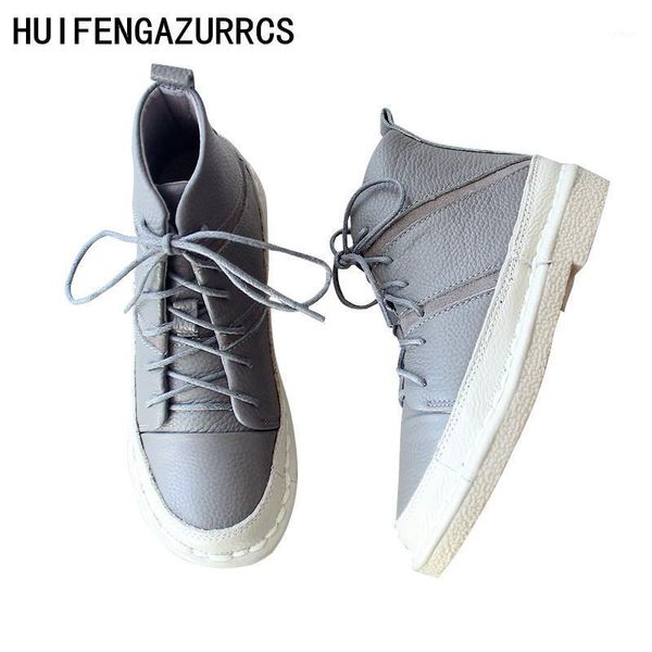 

careaymade-women's boots, comfortable flat bottom hand sewing single boots, round head tie leather ventilated boots1, Black