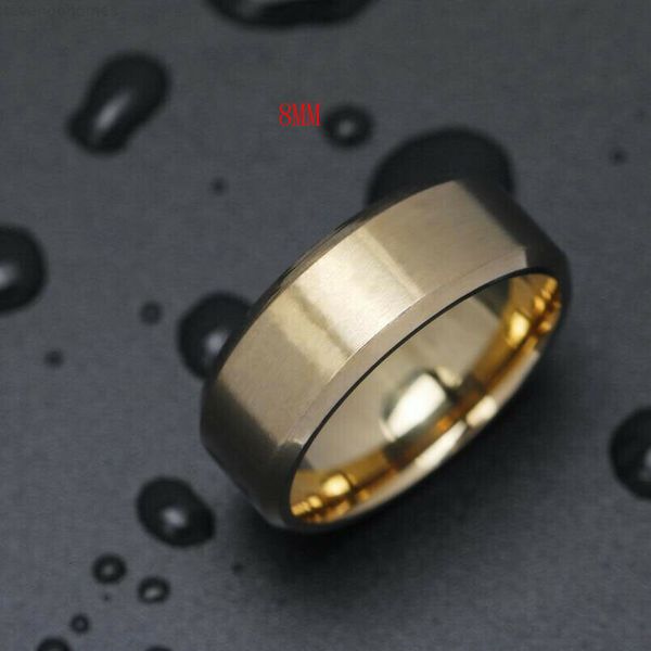 

steel couple stainless men silver gold women scrub wedding engagement band ring