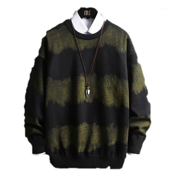

2020 mens o-neck wool pullover patchwork warm autumn winter long sleeve slim fit casual clothes knitted male sweater pull homme1, White;black