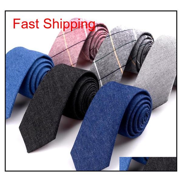 

new men's business tie checked chino casual tie cotton british wedding tie pure cotton limited promo qylpbs homes2007, Blue;purple