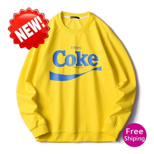 

2020 new designer Hoodie men's long sleeve fashion coke letter printed Hoodie brand high quality loose Pullover casual cotton sweatshirt