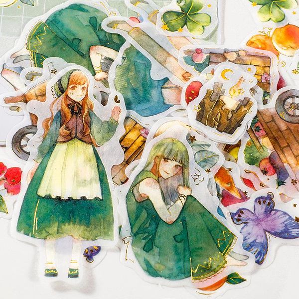 

50 шт. лот лот kawaii сезон девушка декоративные канцелярские наклейки скрапбукинг diy дневник альбом палка летковы школьные офисы поставки