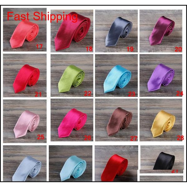 

solid neck tie 50styles skinny men polyester colorful 5cm*145cm classic men handmade neck ties skinny wedding qylkin dh_seller2010, Blue;purple