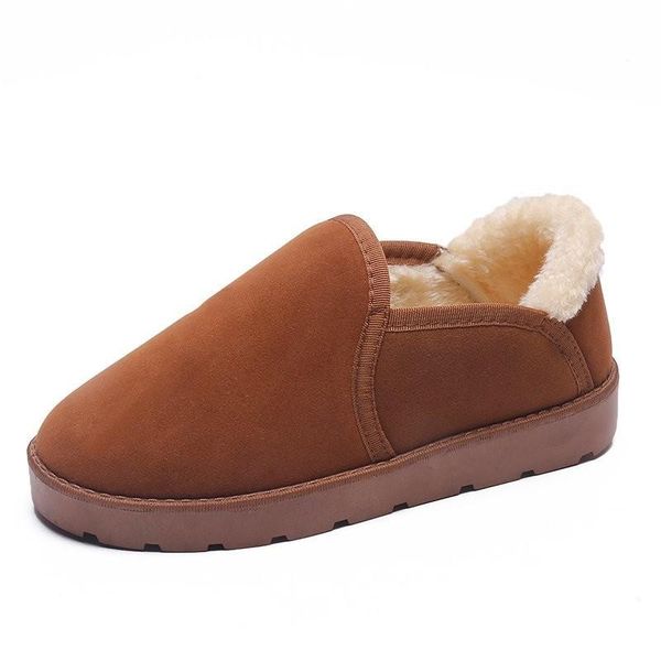

brown winter boots women snow boots women shoes new warm plush ankle for short snow zapatos, Black