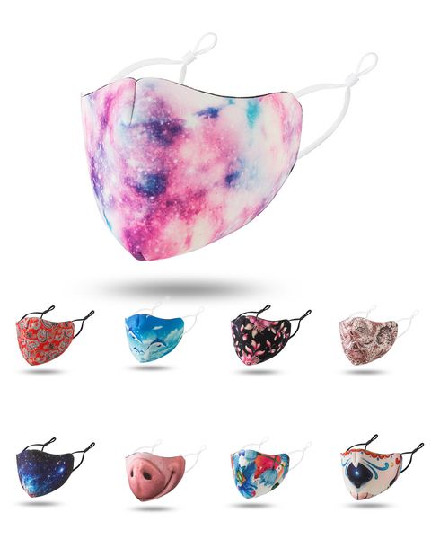 

designer face masks cotton reusable face mask adjustable ear buckle mask soft breathable anti dust mouth masks
