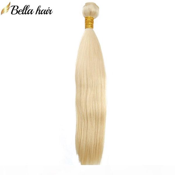

8a 100% brazilian virgin human hair extension 613 blond hair straight hair weft extension double weft 3pcs bellahair, Black