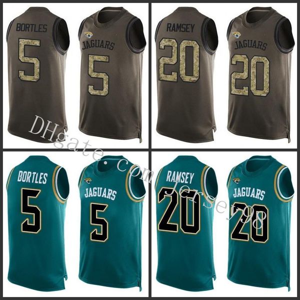 

jacksonville jaguars men 20 jalen ramsey 5 blake bortles matt ryan tank men nfl women youth retro soccer jersey, Black;red