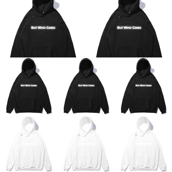 

ete guochao high street ins reflective letter print warm sweaterwomen's coat sweater couple loose plush warm hooded sweater men and wom, Black