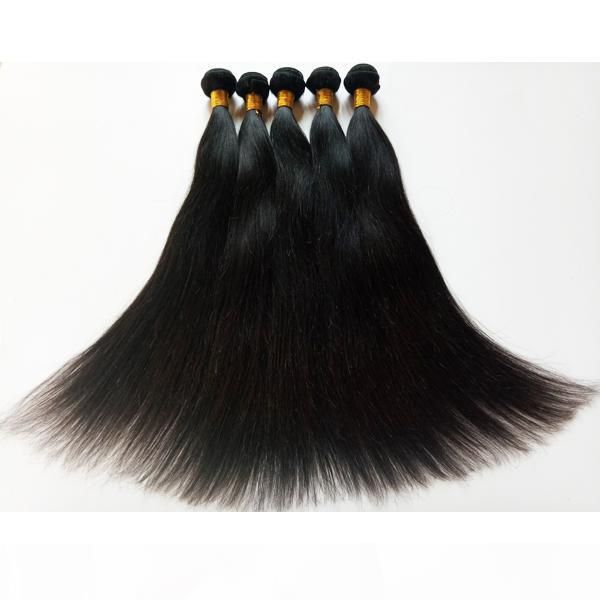 

unprocessed full cuticle aligned beauty brazilian virgin hair high end quality soft and smooth indian malaysian remy silky staright hair, Black