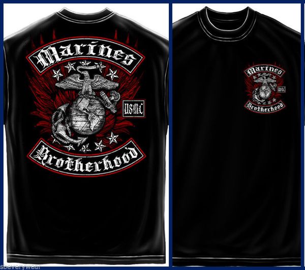 

marine corps usmc biker rockers american eagle usa black 's fashion print summer style design sport hooded sweatshirt hoodie t shirt