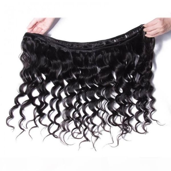 

hair series malaysian 3pcs natural wave hair with lace closure human hair glueless lace front, Black;brown
