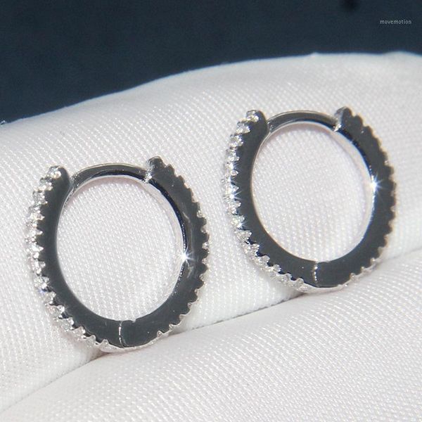 

baoyocn pure 925 sterling silver rose gold black 4 colors optional small hoop earrings pave zirconia women jewelry accessories1, Golden;silver